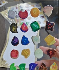 Image 1 of FF14 | Job stone icon puffy sticker sheet | Final Fantasy XIV