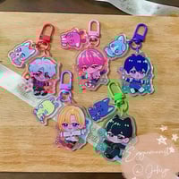 Image 1 of PLAVE iridescent keychain | Pixel world by Johyo