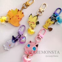 Pkmn mini acrylic charm keychain | Jigglypuff | Litwick | mimikyu | Pichu | Pikachu