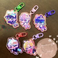 Image 1 of PLAVE fanmade iridescent keychain | why why why by Johyo