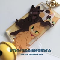 Image 2 of Cats acrylic chained charm | original creation by Creepyllama