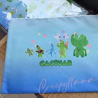 Image 1 of FF14 Ipad pouch cover| Sabotender Cactuar minion