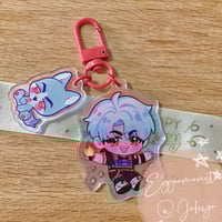 Image 3 of PLAVE iridescent keychain | Pixel world by Johyo