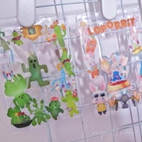 Image 3 of FFXIV clear deco sticker sheet | Loporrit bunny | Cactuar Sabotender