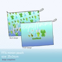 Image 2 of FF14 Ipad pouch cover| Sabotender Cactuar minion