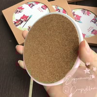 Image 4 of FF14 | Graha Tia good morning ceramic coaster | Sabotender | Loporrit | Honey B