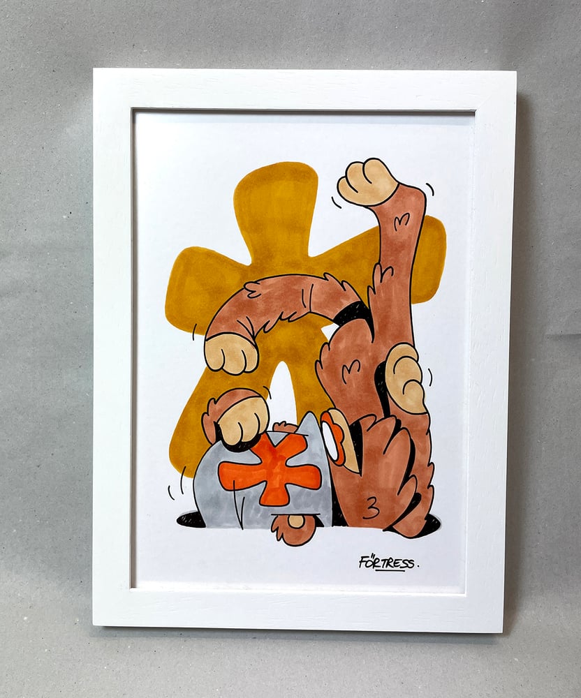 Image of "Der Ueberschlag" / original drawing