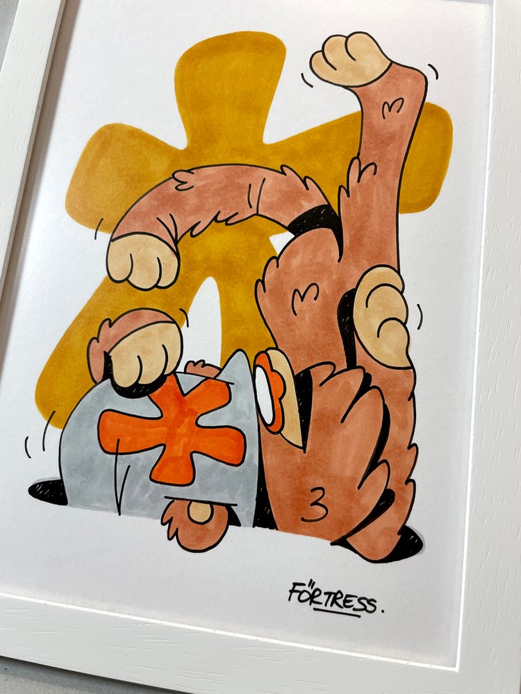 Image of "Der Ueberschlag" / original drawing