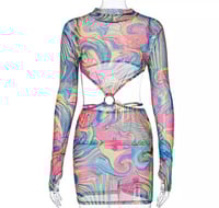 Image 1 of Illusion Mesh Dress 