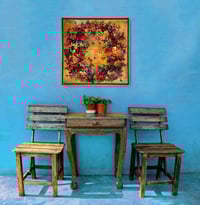 Image 2 of Original Canvas - Summer Wreath - 30" x 30"