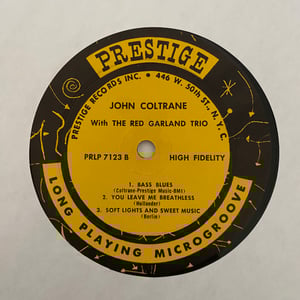 Image of John Coltrane "With The Red Garland Trio"