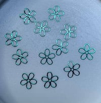 Flores de metal Turqueza