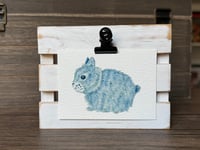 Image 1 of Copy of Mini Art Print | Giclée | Cute Bunny | ACEO 3.5"x2.5"