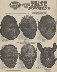 False Faces (mask ad 2): Bayway Novelties art print/poster