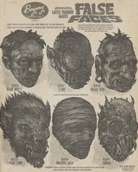 False Faces (mask ad 1): Bayway Novelties art print/poster