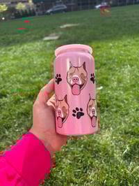 Image 4 of Pitbull Dog Icon Holographic stainless steel tumbler 