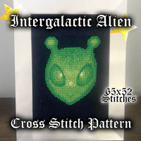 Image 1 of Intergalactic Alien Cross Stitch Pattern