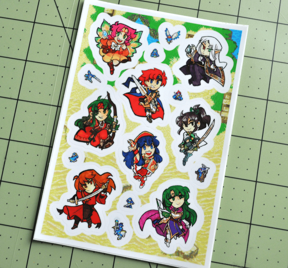 Image of Blazing and Binding Sword Sticker Sheets