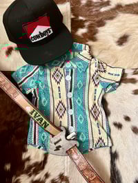 Image 1 of Pastel Aztec button up shirt