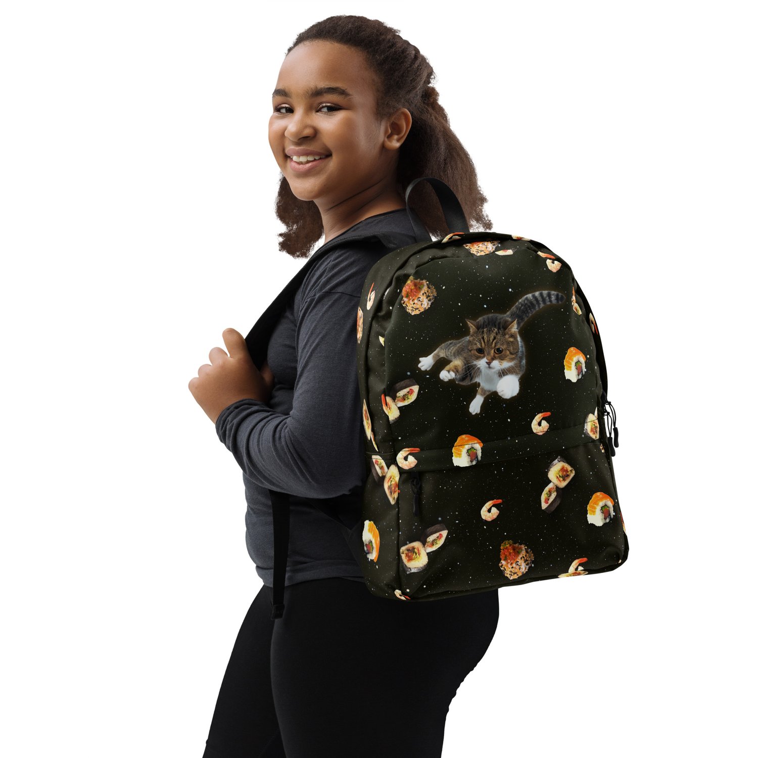 Image of Sushi Cat in Space Backpack