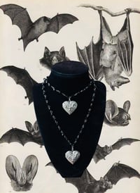 Bat heart locket 