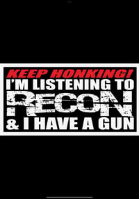 RECON BUMPER STICKER