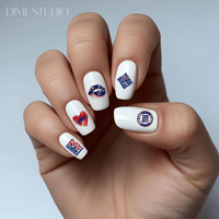 Image 1 of NY GIANTS FOOTBALL NAIL DECALS 