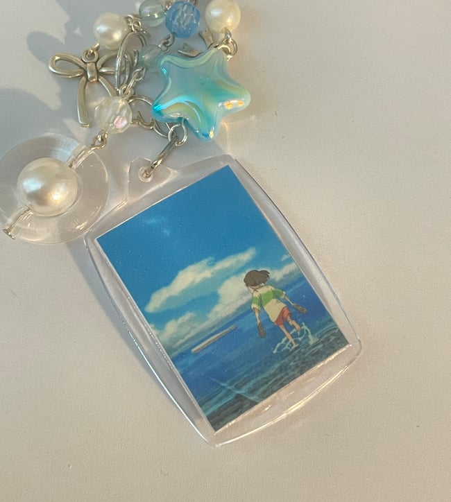 chihiro 'spirited away' photo keychain