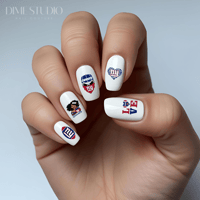 Image 2 of NY GIANTS FOOTBALL NAIL DECALS 