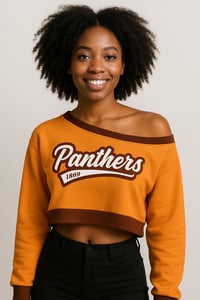 Claflin University Panthers Off The Shoulder Sweatshirt