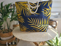 Image 2 of Navy Blue Palm Beach Tote 