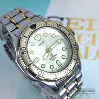 Image 5 of 1991 Seiko Scuba Two-Tone Quartz Diver Watch (7N35-6000)