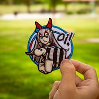 Image 1 of Tamamo Cross pointing at (You) menacingly patch