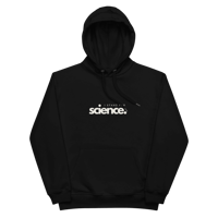 Image 3 of "I stand for science" premium eco hoodie (white lettering)