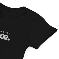 Image 2 of "I stand for kindness" organic cotton baby bodysuit