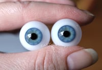 Image 4 of 18mm - Full Round - German Glass Eyes - Blue with Light Green