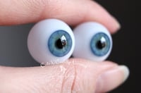 Image 3 of 18mm - Full Round - German Glass Eyes - Blue with Light Green