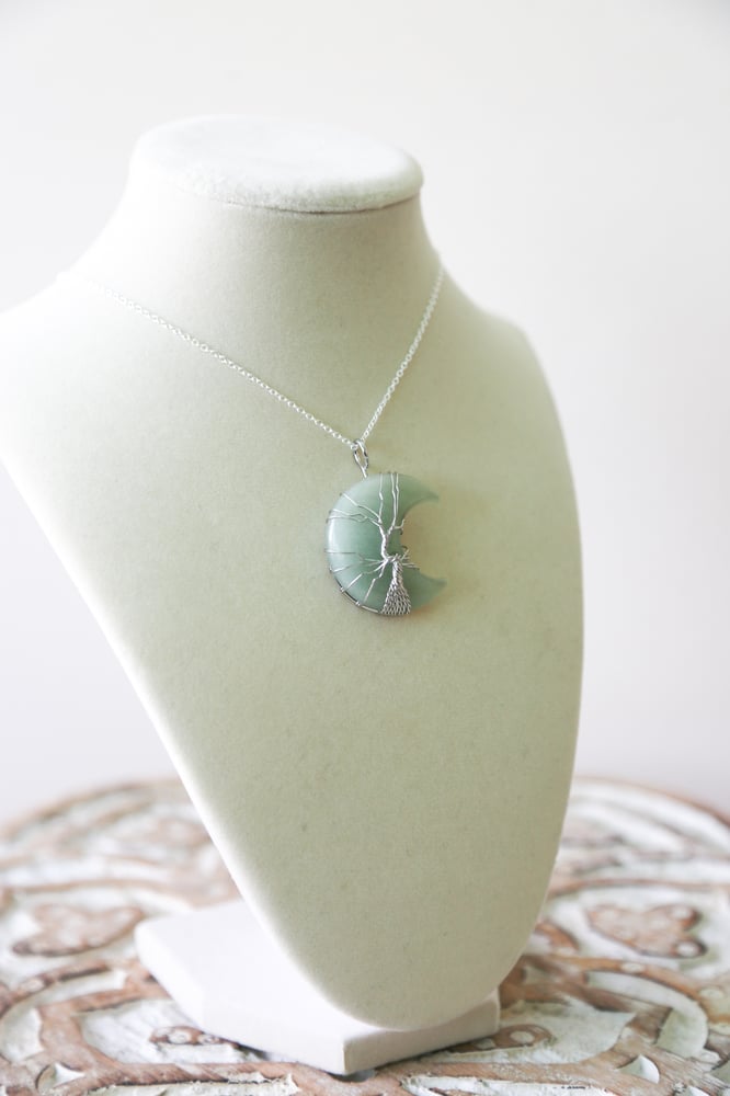 Image of Aventurine wire wrapped necklace 