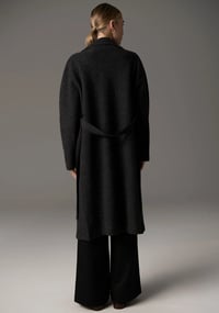 Image 4 of pol ruben draped coat charcoal