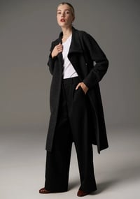 Image 5 of pol ruben draped coat charcoal