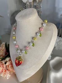 Image 3 of Strawberry charm keychains, Strawberry charm cute necklace