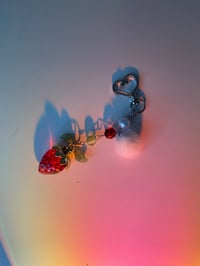 Image 5 of Strawberry charm keychains, Strawberry charm cute necklace