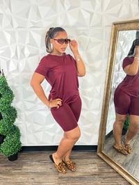 Image 5 of Chill Set #6 Burgundy Short RESTOCKED 