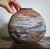 Image 1 of LRG Marbled Moon Vase with WILD CLAY