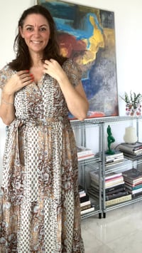 Image 4 of Kerry Ann dress Mint Amber print 
