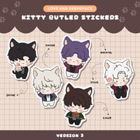 Image 1 of [Waterproof] LADs Kitty Butler Stickers (V2)