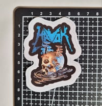 Image 2 of Havok Thrash Metal Band Skull with Mushrooms Matte Vinyl Sticker