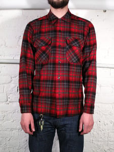 Image of Pendleton Flannel Shirt Red/Black/Grey