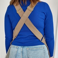 Image 4 of Unisex Woodwork Apron with Vast Array of Pockets and Comfortable Crossback Straps. Warm Beige Canvas