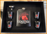Image 4 of HERITAGE REMIXED – Stainless Steel Hip Flask Set – The Exploited Barmy Army